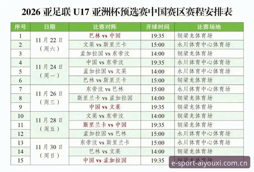 U17世界杯男足vs女足：中国足球青训的双线挑战与爱游戏平台观赛指南
